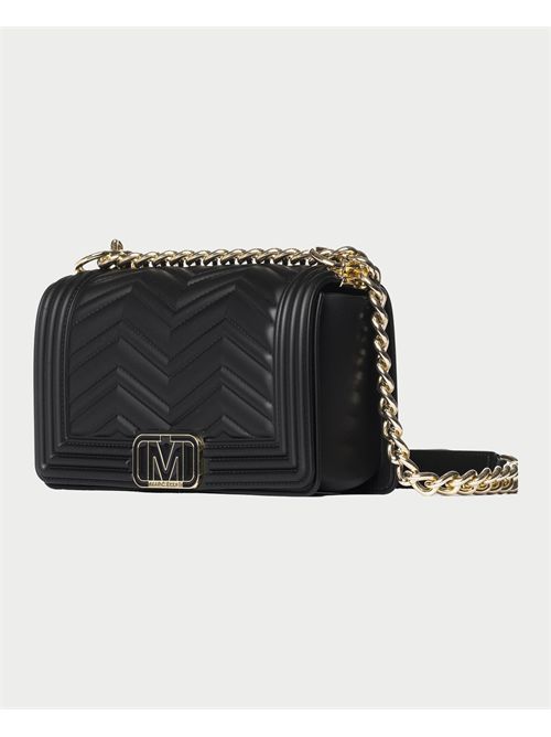 Marc Ellis Quilted Leather Bag MARC ELLIS | FLAT WAVE SBLACK/LIGHT GOLD